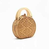 Tas Tangan Wanita Bahan Bambu Desainer Mewah PHOENIX FASHION dengan Bukaan Terbuka