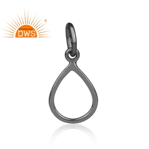 Colgante de plata de ley de rodio negro hecho a mano, proveedor de colgantes de diseñador, joyería al por mayor - Product Image 3