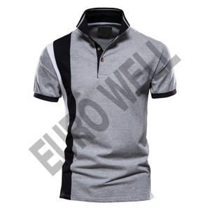 T-shirt pour homme 100% coton de qualité supérieure T-shirt polo à manches à épaules tombantes avec logo personnalisé - Product Image 1