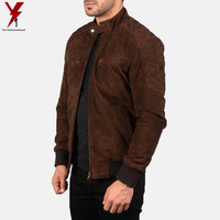 Veste décontractée pour homme en cuir véritable, coupe ajustée, couleur unie, hiver 2024, tendance, simple et populaire