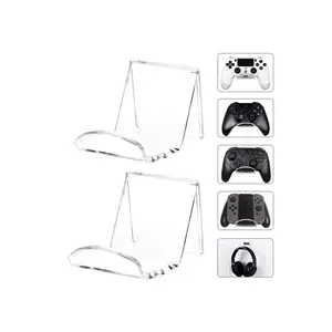 Clear Wall Acrylic Game Controller Stand Holder For PS4 Controller With Lip Single Acrylic Gamepad Headphone Holder