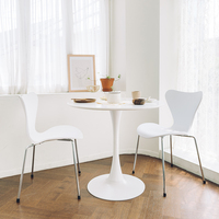 Table basse ronde en métal économique et moderne, design tulipe, hauteur réglable, pour salon et salle à manger