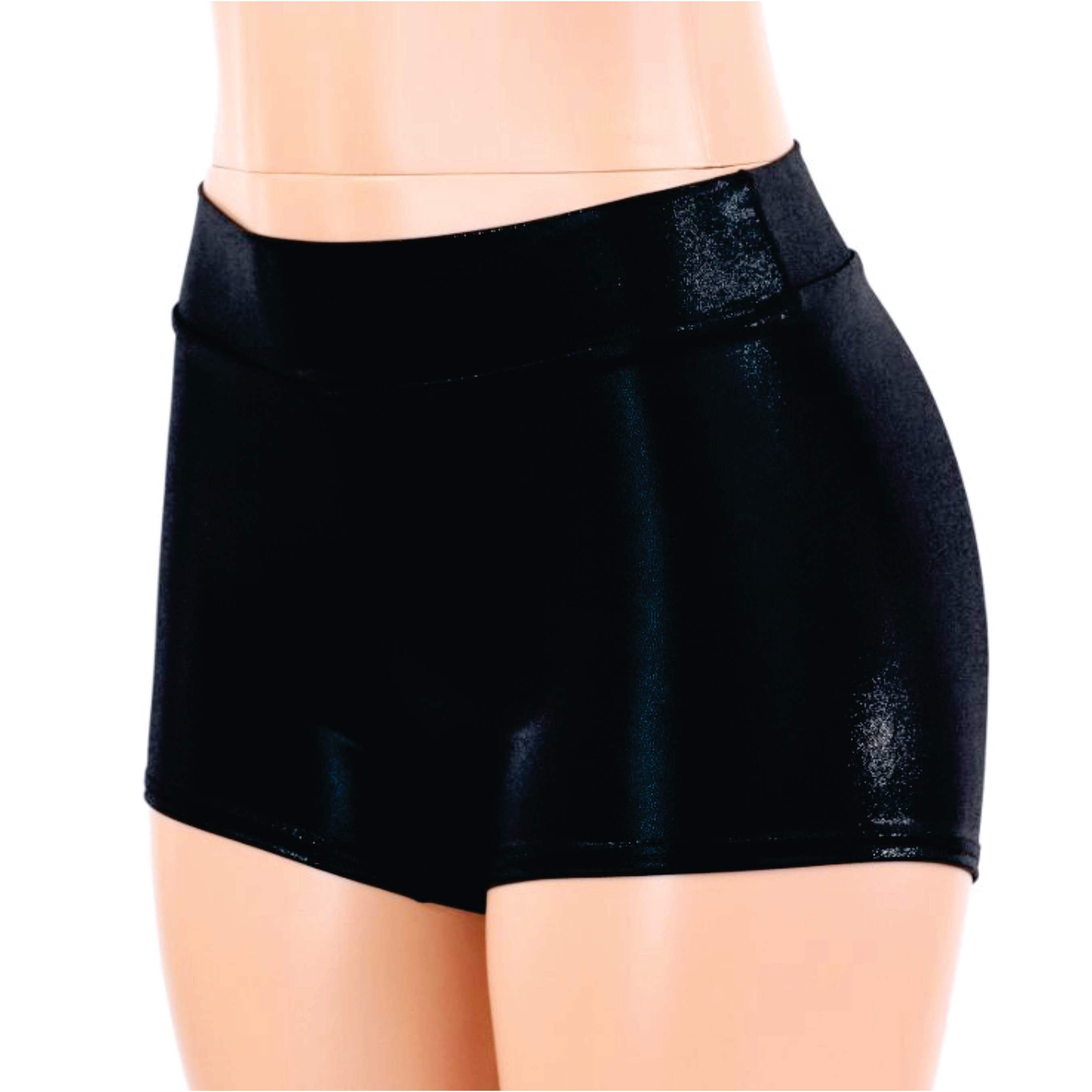 Niña Short De Licra Licra De Fitness Corta Para Niña Domyos 100 Negro