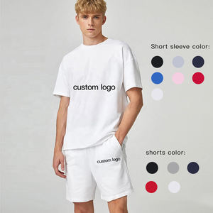 Conjuntos de ropa corta para hombre, ropa informal personalizada, de algodón, conjunto de dos piezas, Verano - Product Image 3