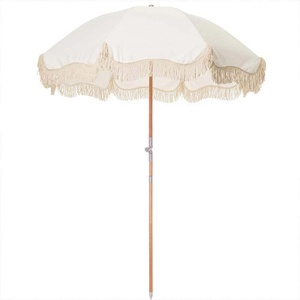 Ovida-<span class=keywords><strong>sombrilla</strong></span> de jardín con borlas para exteriores, <span class=keywords><strong>sombrilla</strong></span> de <span class=keywords><strong>playa</strong></span> de gran tamaño con estampado de logotipo - Product Image 1