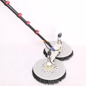 Electric Solar Panel Cleaning Brush Double Head Solar Cleaning Machine For PV System