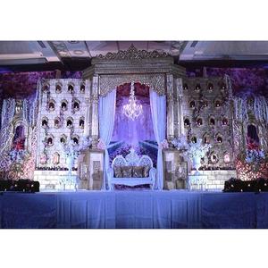 Rêve Canadien D'étape D'événement de Mariage Décor Grand Mariage Traditionnel Rajwada Stade Ensemble Glamour D'étape De Réception De Mariage Décor - Product Image 1