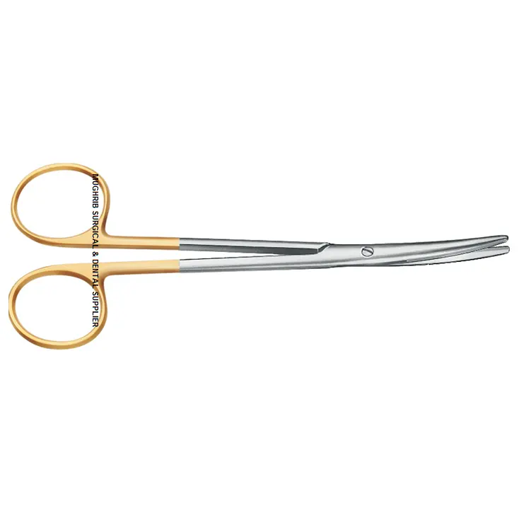Metzenbaum 해부 가위 곡선 둔기 11.5cm 금도금 손잡이 텅스텐 카바이드 가장자리 수술 도구