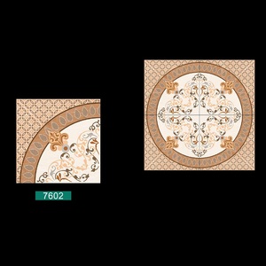 Baldosas grandes redondas de porcelana pulida de cerámica de color marrón 40x40cm - Product Image 1