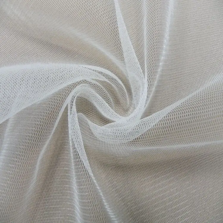 LCY685-2S Taiwan abito da sposa pianura morbido avorio Nylon Tulle rotolo tessuto