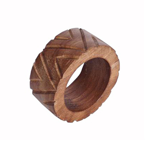 <b>WALNUT</b> WOODEN NAPKIN TISSUE RING FOR RESTAURANT <b>TABLE</b> DECORATIVE NAPKIN RING - Product Image 5