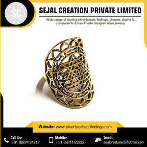 Anillos tribales de Plata de Ley 925 vintage, joyería al por mayor, aniversario de boda con ajustes de concha de diamante, diseño para hombres - Product Image 5