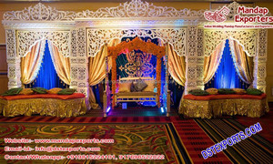 Escenario y estatuas tradicional de Punjabi, decoración de escenario, escenario, Sangeet Punjabi - Product Image 6