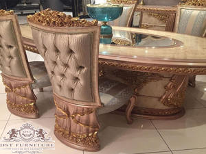 Juego de Muebles de Comedor Estilo Italiano de Lujo, Juego de Muebles de Comedor Italiano de Lujo Estilo Barroco, Juego de Mesa de Comedor para 4 Personas - Product Image 3