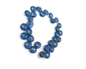 Perles de pierre précieuse Iolite faites à la main, forme cœur 10x10mm, taille facetée, cadeau tendance pour elle, brins de perles fantaisie - Product Image 1