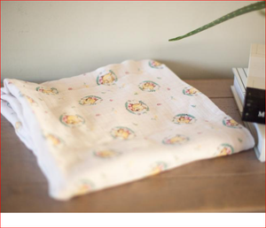 New born baby cotton muslin swaddle <b>wrap</b> bamboo muslin swaddle blanket GOTS certified custom swaddle <b>wrap</b> for unisex baby - Product Image 3