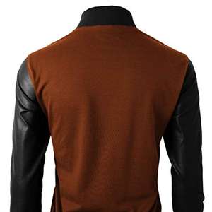 Blouson d'hiver unisexe avec fermeture éclair pour hommes College Letterman Baseball Varsity Jaket - Product Image 5