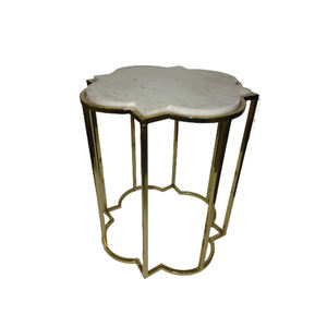 Mesa de centro con acabado de oro y Metal, base de vidrio, moderna, novedad - Product Image 5