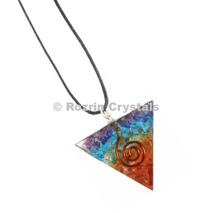 New Design Healing Chakra Orgonite Triangle Pendant - Product Image 1