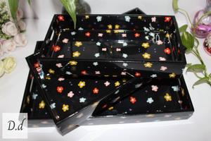 ชุดถาดเสิร์ฟ3ชิ้นในการออกแบบที่สวยงามสำหรับโรงแรมในบ้านและของที่ระลึก - Product Image 5