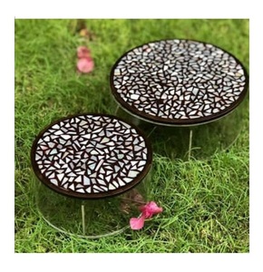 Serpillière en bois d'acacia arabe, couvercle à incrustation, boîte en acrylique, décor indien, artisanat couvercle en bois, boîte cadeau, boîtes de luxe, art artisanal, vente en gros - Product Image 1