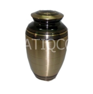 Latest Stylish Solid Aluminum Cremation Urn Smart Iron Brass & Classical Metal <b>Jar</b> Atiqco American Style for Adults - Product Image 5