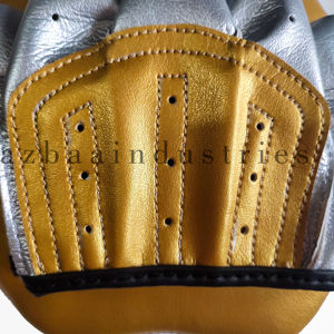 Logo personnalisé 100% mitaines d'entraînement en cuir de vachette en microfibre coussinets de mise au point dorés argentés durables dernière cible de poinçonnage engins de boxe - Product Image 2