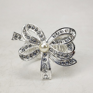 Crystals Jewelled Curtain Ring Clip Ribbon Bowknot Curtain Tieup Curtain <strong>Tieback</strong> - Product Image 2