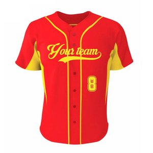 Nueva camiseta de béisbol con botones a la moda para hombre, ropa de calle de Hip Hop, camiseta de equipo de manga corta - Product Image 1