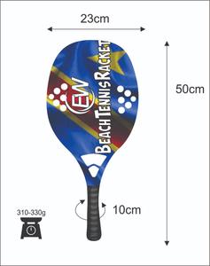 Raquettes de beach tennis avec face en fibre de carbone de 20 mm, grip et filet inclus, poids 310-330 g, longueur 50 cm - Product Image 4