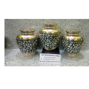 Brassworld อินเดียใหม่สไตล์ใหม่ทองเหลืองและแม่ของมุกอุปกรณ์ศพ - Product Image 1
