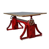 Ensemble de table et chaises de salle à manger en bois massif de luxe, style industriel moderne, confortable, hauteur réglable, meubles de restaurant, salon