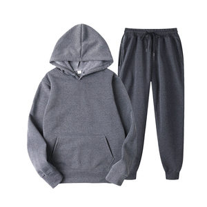 Chándal de manga larga con capucha para hombre y mujer, traje de chándal Unisex de diseño personalizado, conjunto de 2 piezas - Product Image 2