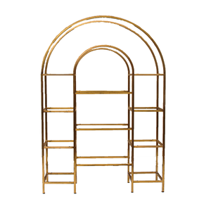 ชั้นเก็บของดีไซน์แบบปรับได้พร้อมชั้นวางสีทองทำจากเหล็ก - Product Image 1