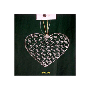 Cuentas de Navidad con forma de corazón hechas a mano - Product Image 1