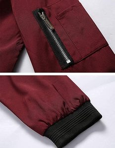 Chaquetas cortavientos de nailon para hombre, Cazadora Bomber lisa de satén para invierno, venta al por mayor - Product Image 2