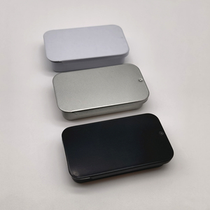 Mini Rectangle Sliding Tin Can Metal Tin Box For Balm/Mint/Candy Packaging