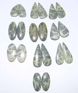 Paire de pierres précieuses jaspe en graphite naturel, 20 pièces, prix d'usine, taille libre, pour la fabrication de bijoux, bricolage - Product Image 3