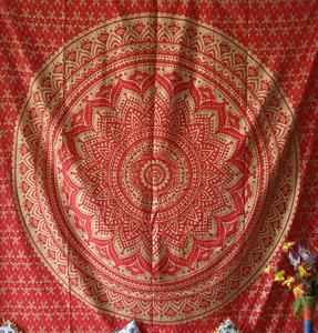 Tapiz de Mandala Ombre de tamaño Queen, hermoso colgante de pared, algodón étnico, maravillosa decoración del hogar, ropa de cama Floral de consignadores indios - Product Image 4