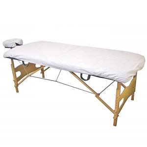 Sábanas Desechables Ajustables para Camillas de Masaje con Elásticos para SPA, Exámenes Médicos, <span class=keywords><strong>Tatuajes</strong></span>, Depilación, No Tejidas, 82'' x 30'' - Product Image 2