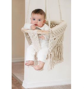 Baby <b>Hammock</b> Chair Handmade Cotton Macrame Baby Swing Baby Chair. - Product Image 1