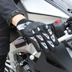 Piel de cabra de malla de cuero-Guantes de moto de cuero Motocross Impermeable Dirt-Biked Downhill-Racing Sports Riding Guantes - Product Image 4