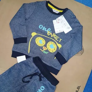 Nouvelle Usine Dépassement De Marque Étiquettes Garçons Enfants Casual Coton Sweat-Shirts Ensemble Manche Longue Col rond W/ Payjama Bangladesh stocklot