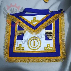 Silver Embroidery Provincial Steward Apron Kit Handmade Apron with Metal <b>Levels</b> and PM Collar - Product Image 3