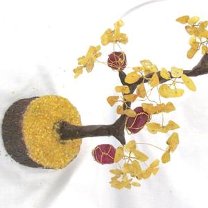 Arbre de puces en Agate et rubis jaune, 38 pièces, meilleur prix - Product Image 1