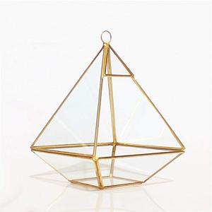 Terrario geométrico de cristal para decoración interior de plantas - Product Image 1