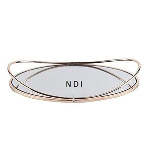 Birthday Party Catering Service Equipment Round <b>Glass</b> Serving <b>Tray</b> With Metal Frame Hot Sale Decorative Fast Food Server <b>Tray</b> - Product Image 1