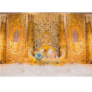 Decoración de Escenario para Recepción de Boda en Sri Lanka, Decoración de Escenario para Compromiso de Novios Indios, Decoración de Escenario para Boda Estilo Surindio - Product Image 1