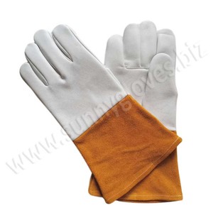 Gants de soudage à l'argon pour le cuir, équipement de sécurité professionnel de bonne qualité, résistants à la chaleur, soudage TIG MIG - Product Image 5