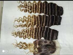 Extensions de cheveux ondulés Tyagi Model 153, cheveux Remy alignés sur les cuticules, cheveux brésiliens à ondulations profondes, qualité supérieure, cheveux ondulés non traités - Product Image 4